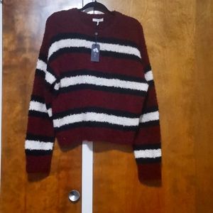rag & bone Burgundy Striped Sweater